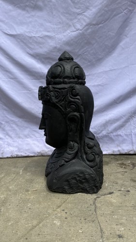 SHIVA BUST GREENSTONE 50 CM FRONT RIGHT